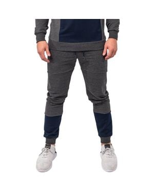 Maceoo Colorblock Stretch Cotton Sweatpants - Blue