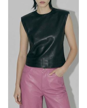 AS by DF Blaze Recycled Leather Tee - Black
