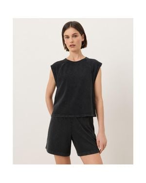 Pact Organic Cotton Weekends Raglan Muscle Tee - Black