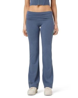 Florence By Mills Softie Cotton Blend Fold Over Pants - Blue