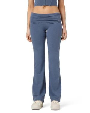 Florence By Mills Softie Cotton Blend Fold Over Pants - Blue