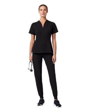 Jaanuu Silex 6-Pocket Slim Mid-Rise Scrub Jogger - Black