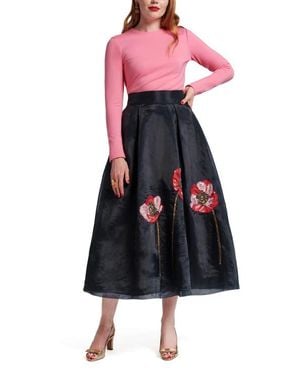 Frances Valentine Shea Maxi Skirt - Red
