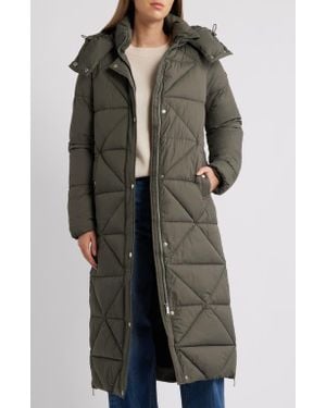 Sam Edelman Quilted Puffer Coat With Removable Hood - Black