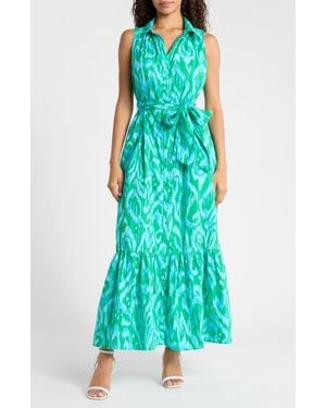 Sugarlips Darvy Plaid Sleeveless Dress - Green