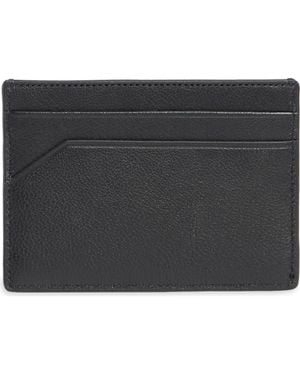 Nordstrom Pebble Leather Card Case - Black