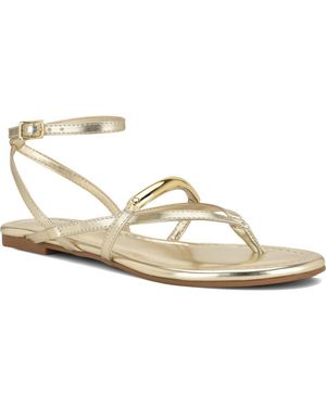 Nine West Bretta Ankle Strap Sandal - Metallic