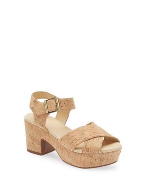 Chocolat Blu Platform Sandal - Natural