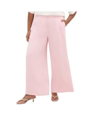 City Chic Holly Wide Leg Pants - Pink