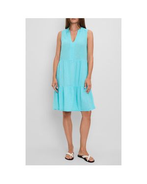 Michael Stars Daisy Cotton Gauze Babydoll Dress - Blue