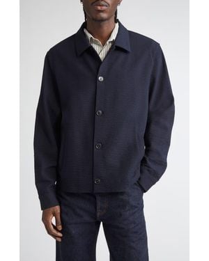 Sunspel Lightweight Stretch Wool Jacket - Blue
