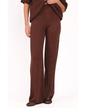 Petal & Pup Remi Funnel Neck Sweater & Pull-On Pants Set - Red