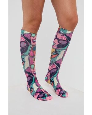 OOSC Comic Book Candy Ski Snowboard Sock - Pink