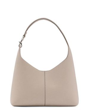 Mango Faux Leather Shopping Tote - Gray