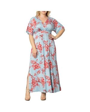 Kiyonna Vienna V-Neck Maxi Dress - White