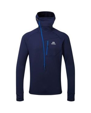 Mountain Equipment Eclipse Hooded Zip-T-Shirt - Blue