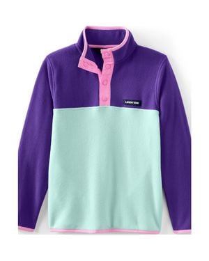 Lands' End Kids Fleece Quarter Zip - Purple