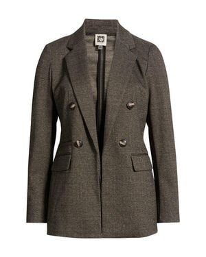 Anne Klein Faux Double Breasted Knit Jacket - Black