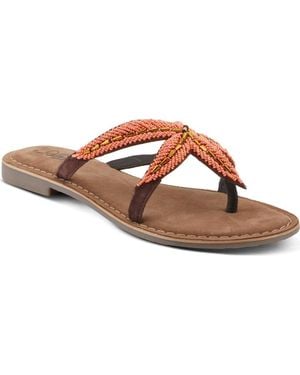 AZURA BY SPRING STEP Starry Flip Flop - Brown