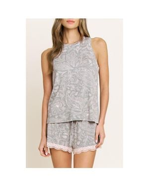 Honeydew Intimates Intimates All American Shortie Pajamas - Gray