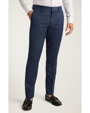 Bonobos Jetsetter Flat Front Stretch Wool Dress Pants - Blue