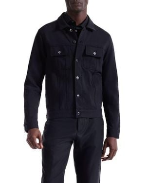 Bugatchi Knit Trucker Jacket - Blue