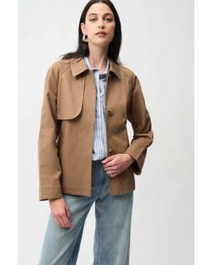 Joseph Ribkoff Cotton Twill Short Trench - Multicolor