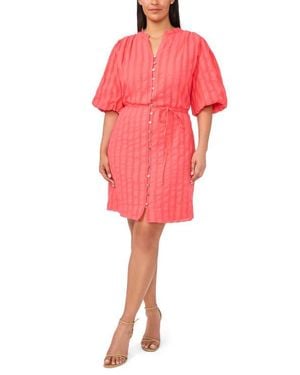 Halogen® Embroidered Cotton Dress