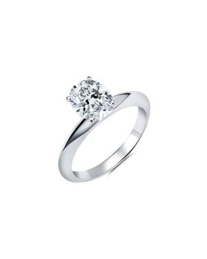 Crislu Oval Cubic Zirconia Ring - Blue
