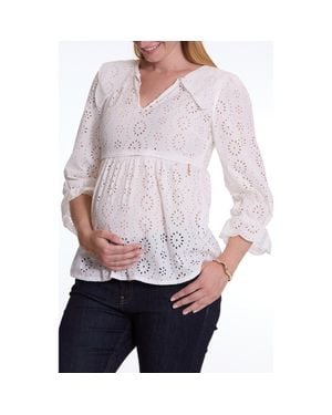 Cache Coeur Clothilde Maternity And Nursing Blouse - White
