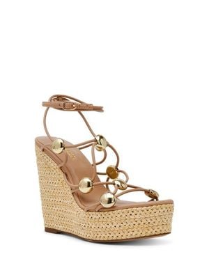 Steve Madden Oaklie Platform Slide Sandal - Natural