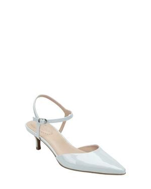 Bandolino Rose Ankle Strap Pointed Toe Kitten Heel Sandal - White