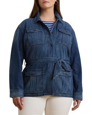Ralph Lauren Belted Denim Chore Jacket - Blue
