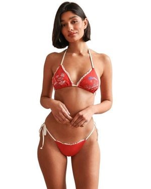 Dippin' Daisy's Palm Triangle Bikini Top - Red