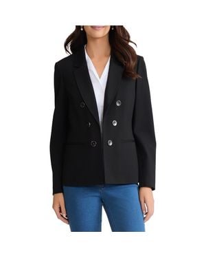 Jones New York Faux Double Breasted Jacket - Black