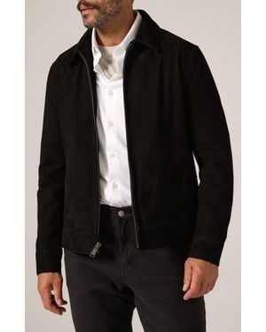 7 Diamonds Outback Front Zip Suede Jacket - Black