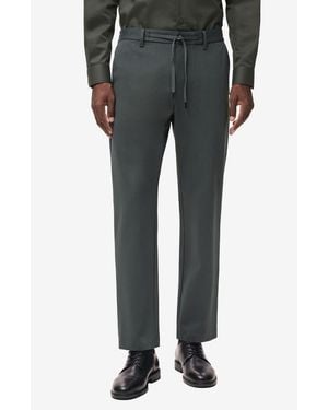 Mango Slim Fit Drawstring Pants - Gray