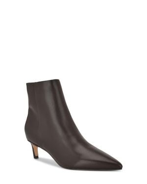 Nine West Brite Pointed Toe Kitten Heel Bootie - Brown