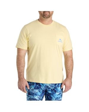 Tommy Bahama Big & Tall Nice Serve Pocket T-Shirt - Yellow