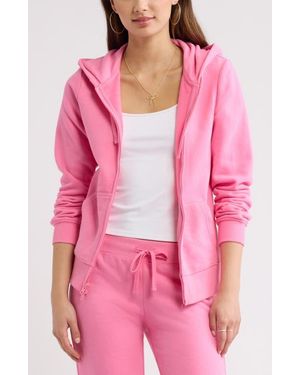 BP. Slim Fit Terry Zip Hoodie - Pink