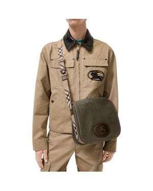 Burberry Tavistock Waxed Canvas Messenger Bag - Green