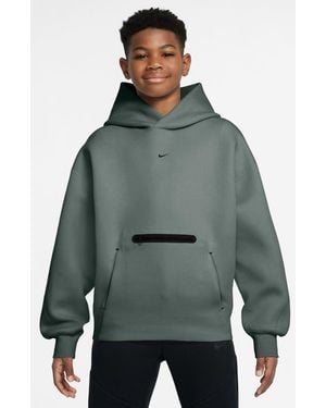 Nike Kids' Oversize Tech Fleece Hoodie - Green