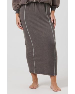 By Tess Collection Ari Skirt - Gray