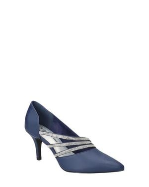 Bella Vita Azalea Crystal Embellished Pump - Blue