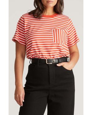 UNIVERSAL STANDARD Breton Stripe T-Shirt - Red