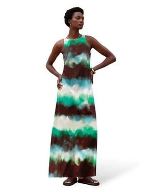 Ro&zo Sleeveless Print Maxi Dress - Green