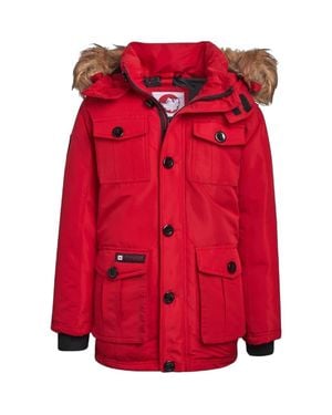 canada weather gear Boys' Heavyweight Winter Ski Jacket - Red