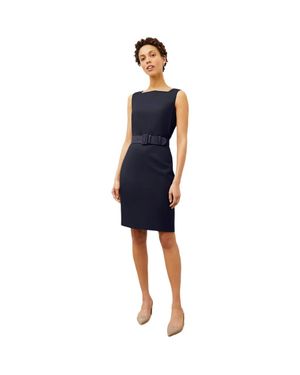 M.M.LaFleur Cynthia Italian Wool Twill Dress - Blue