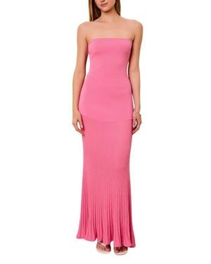 Solid & Striped The Marley Strapless Rib Maxi Dress - Pink