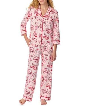 Kate Spade Print Crop Pajamas - Red
